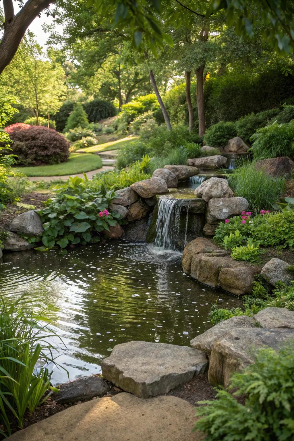 A water feature that brings serenity and charm to your garden.