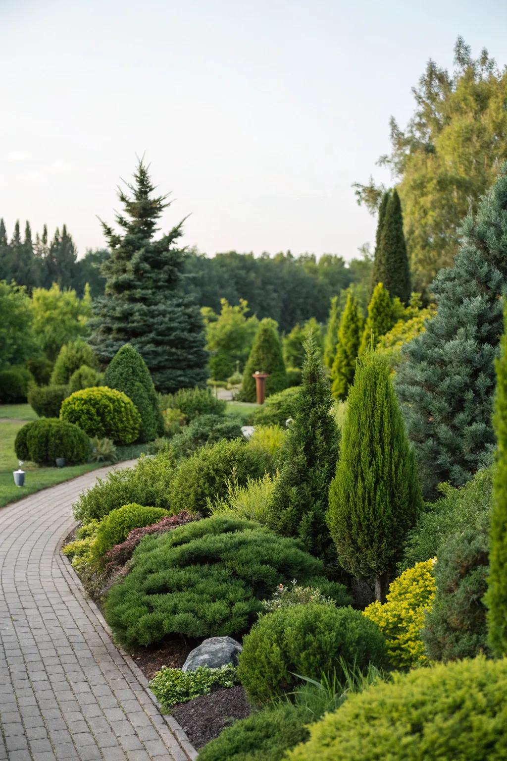 Keep your landscape lush with evergreens all year long.