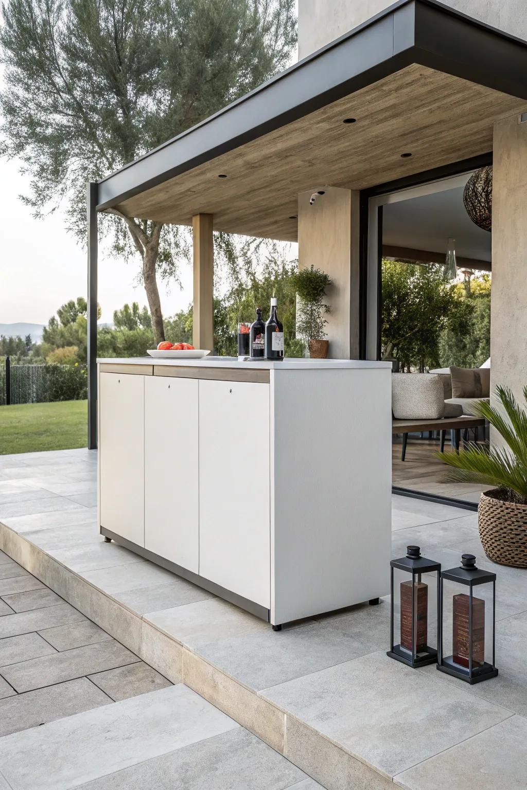 Minimalist design offers sleek functionality for modern spaces.