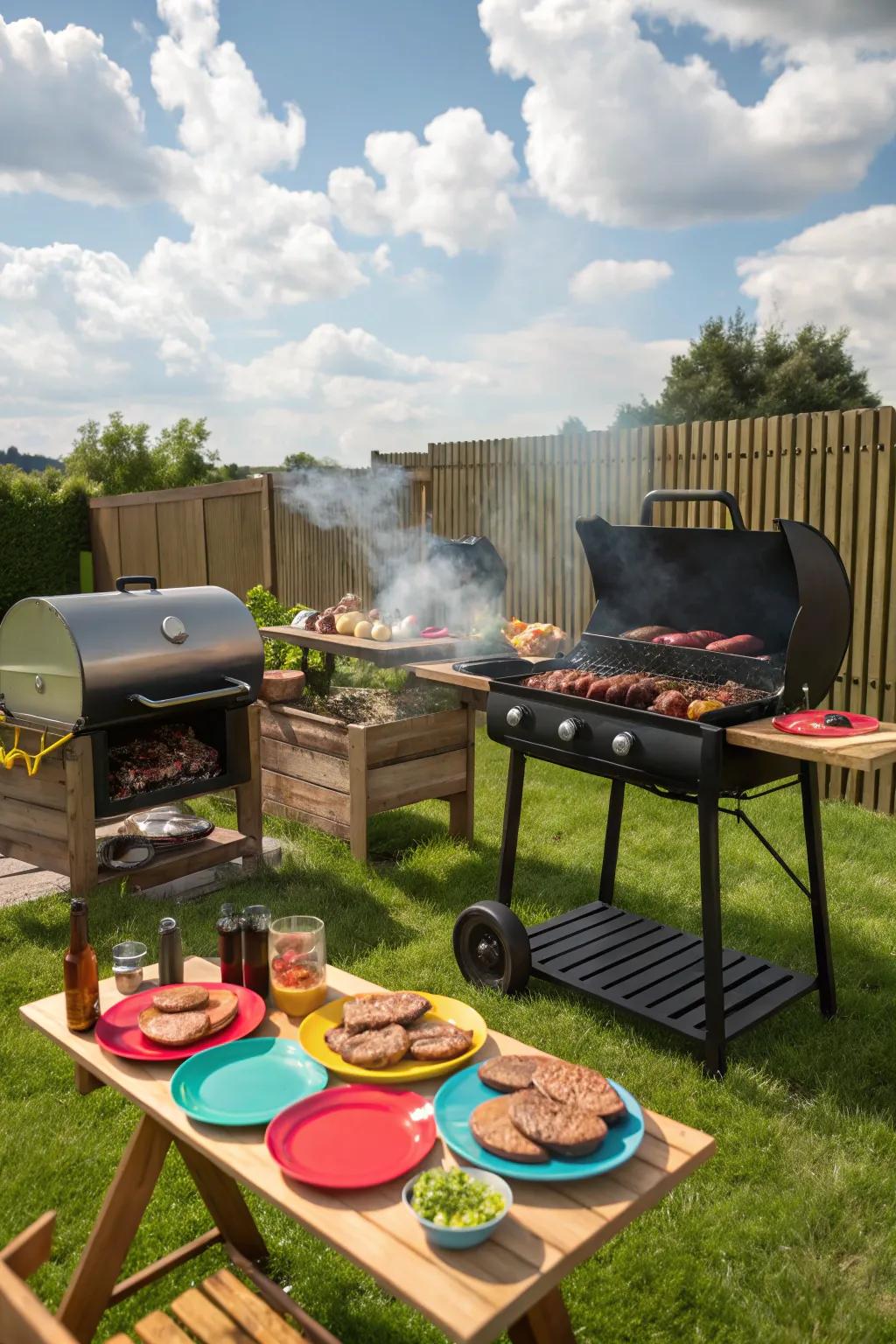 Diversify your cooking with a multi-grill station.