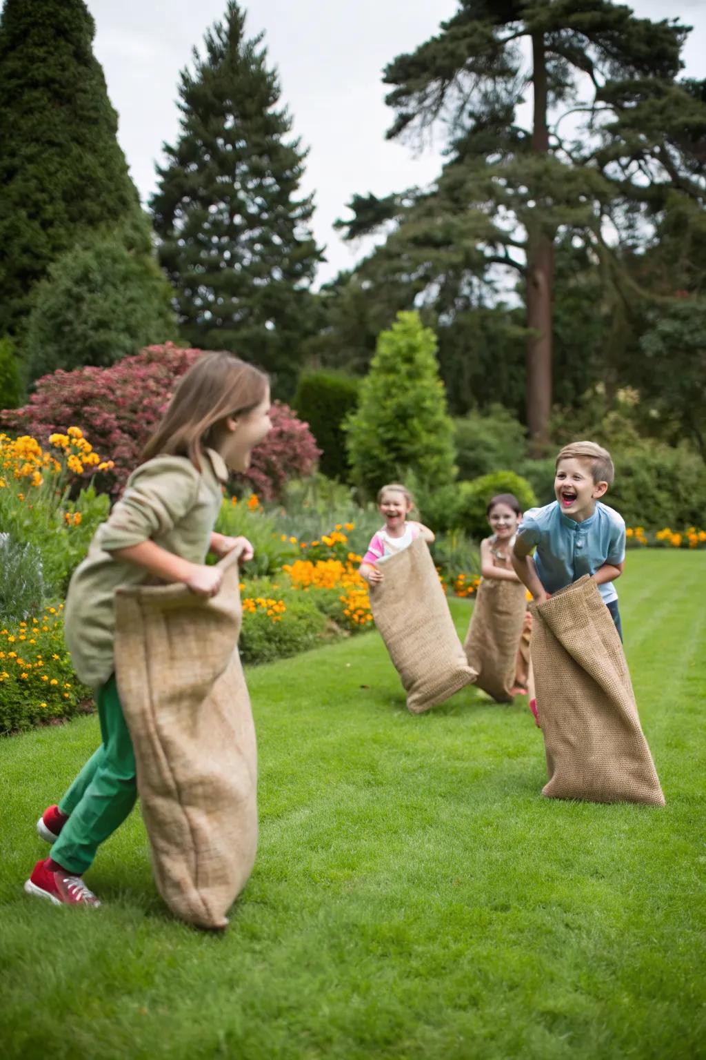 Energetic fun with a mini sports day at the party.