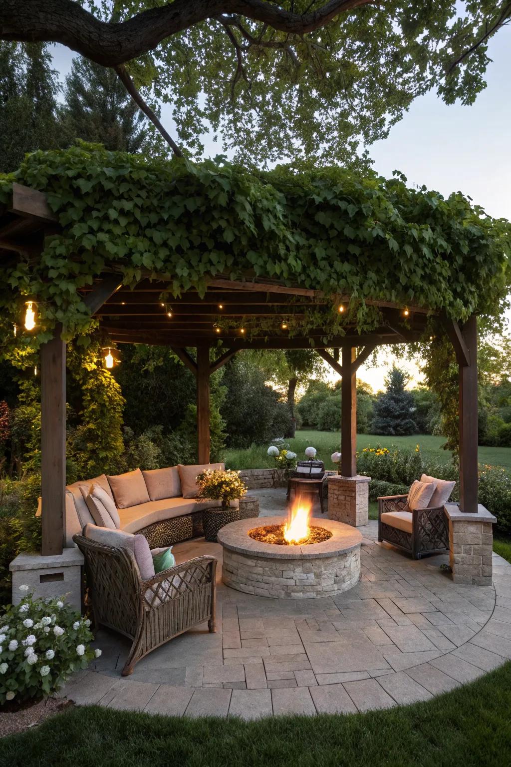 Fire pits create a warm and inviting gathering space.
