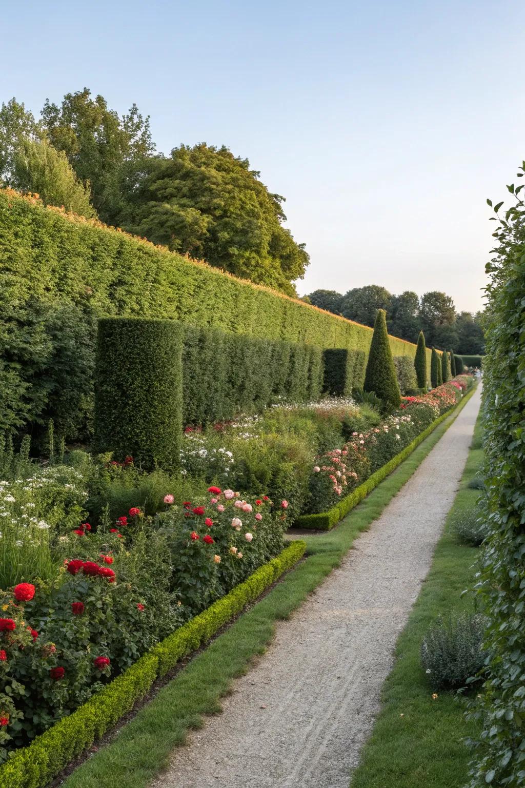 Achieve natural privacy with beautiful hedges.