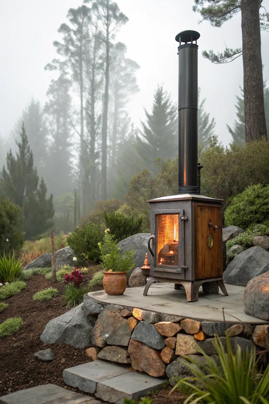 Transform your space with an artistic stove installation.