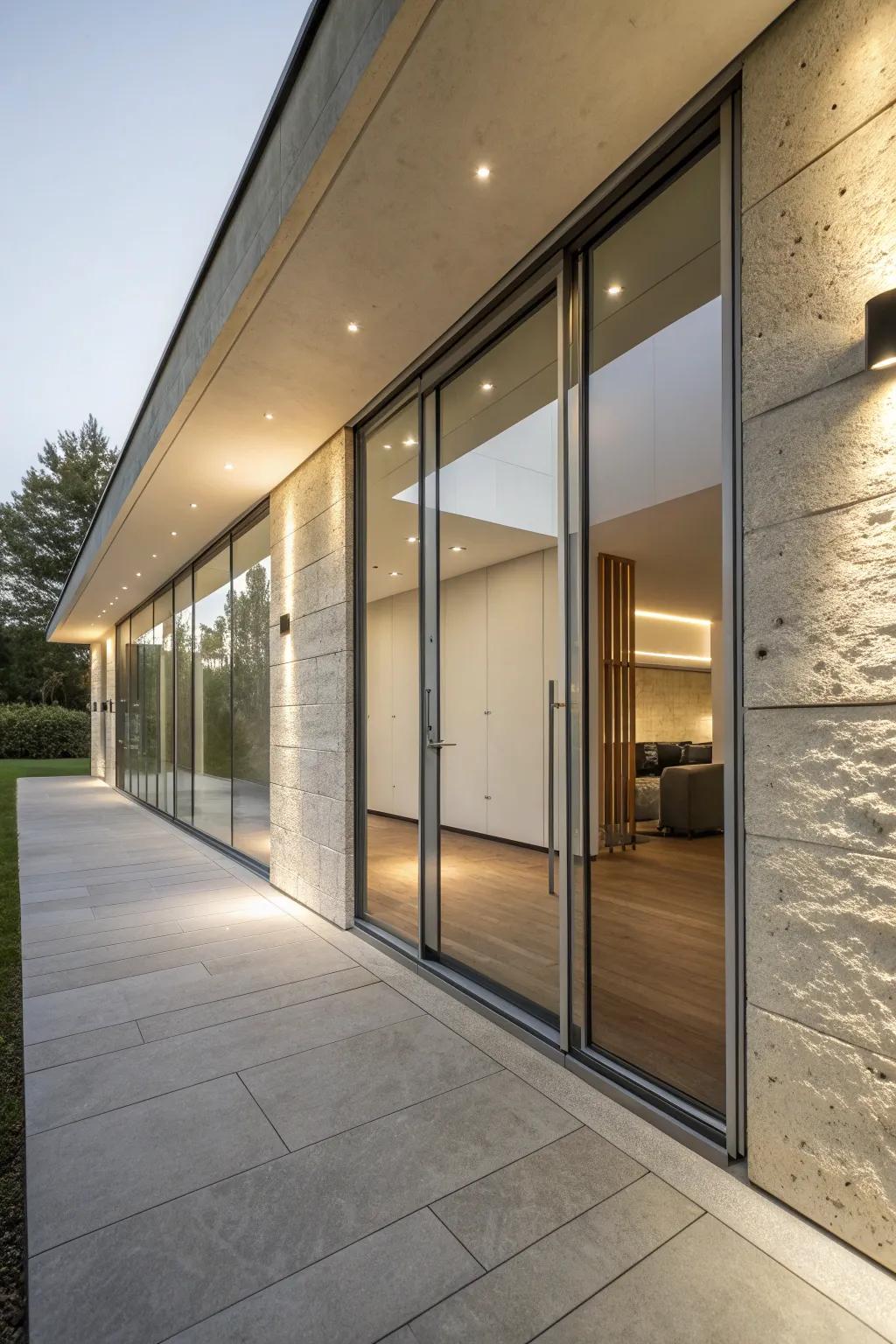 Achieve a sleek look with pocket sliding doors.