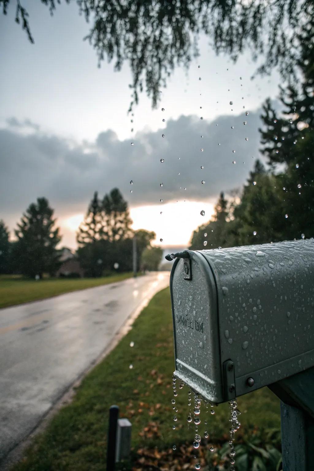 A weatherproof mailbox ready for any storm.