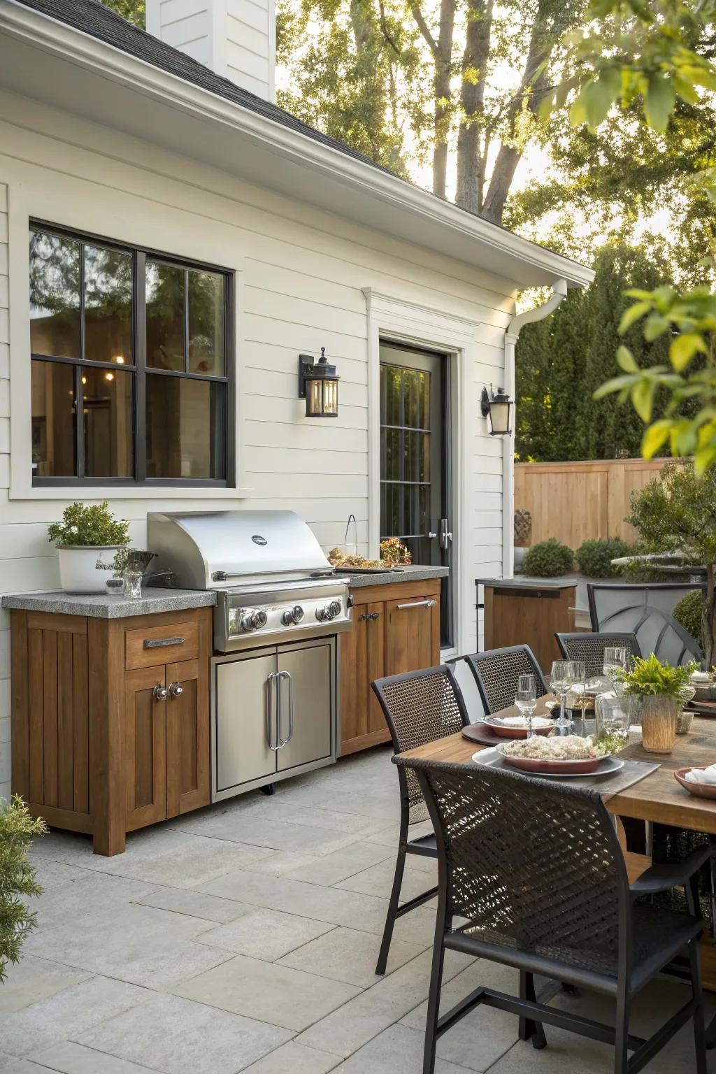 An outdoor kitchen turns your patio into a culinary playground.