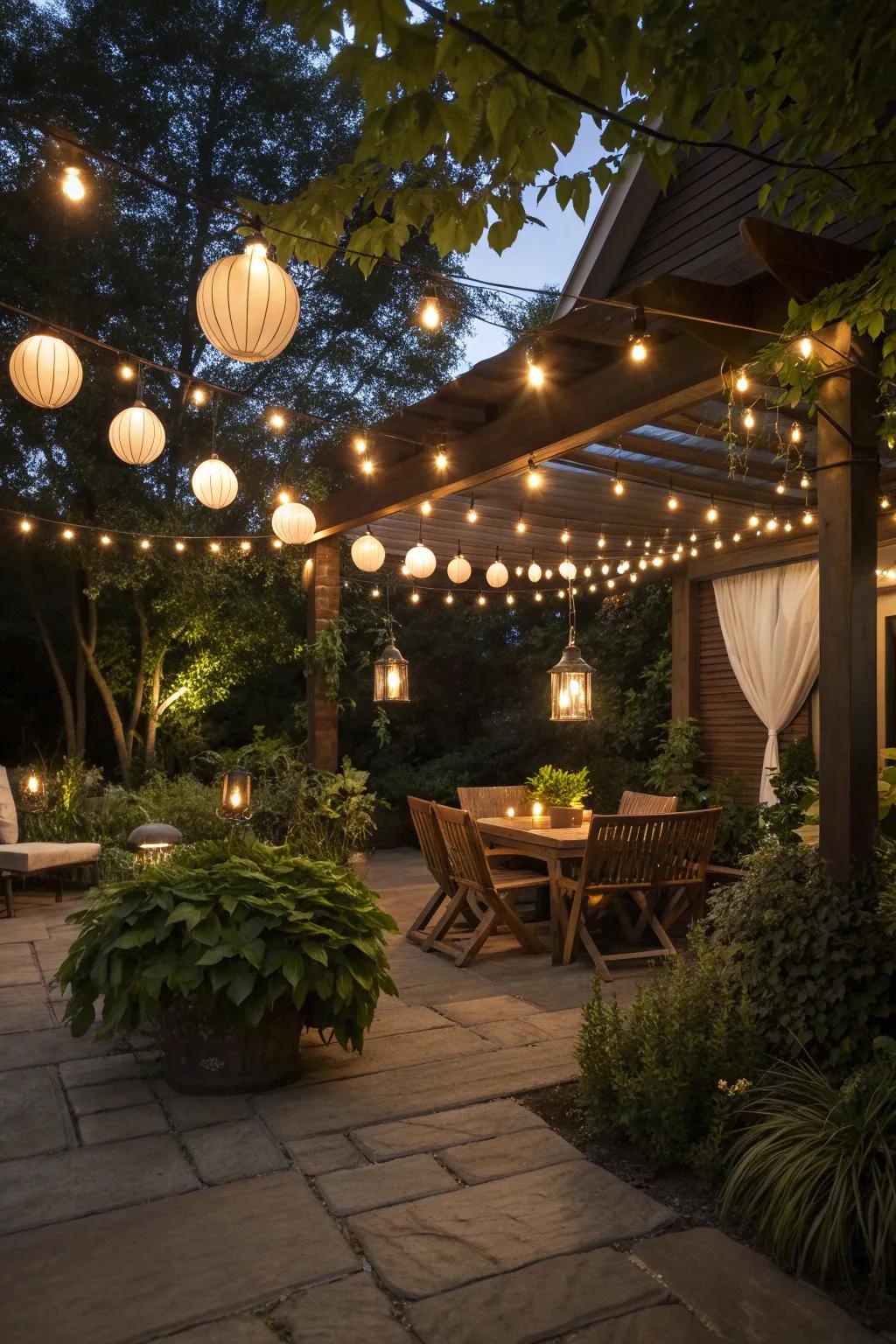 Set the mood with ambient lighting for magical evenings.