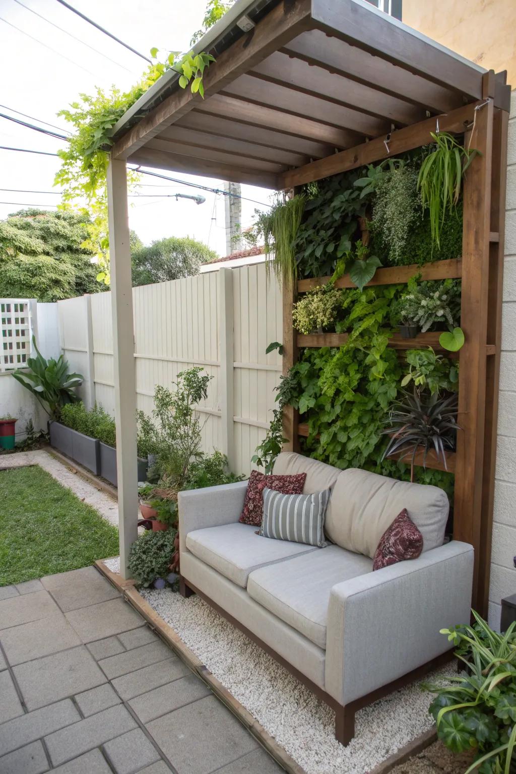 Compact sectionals optimize small patio spaces.