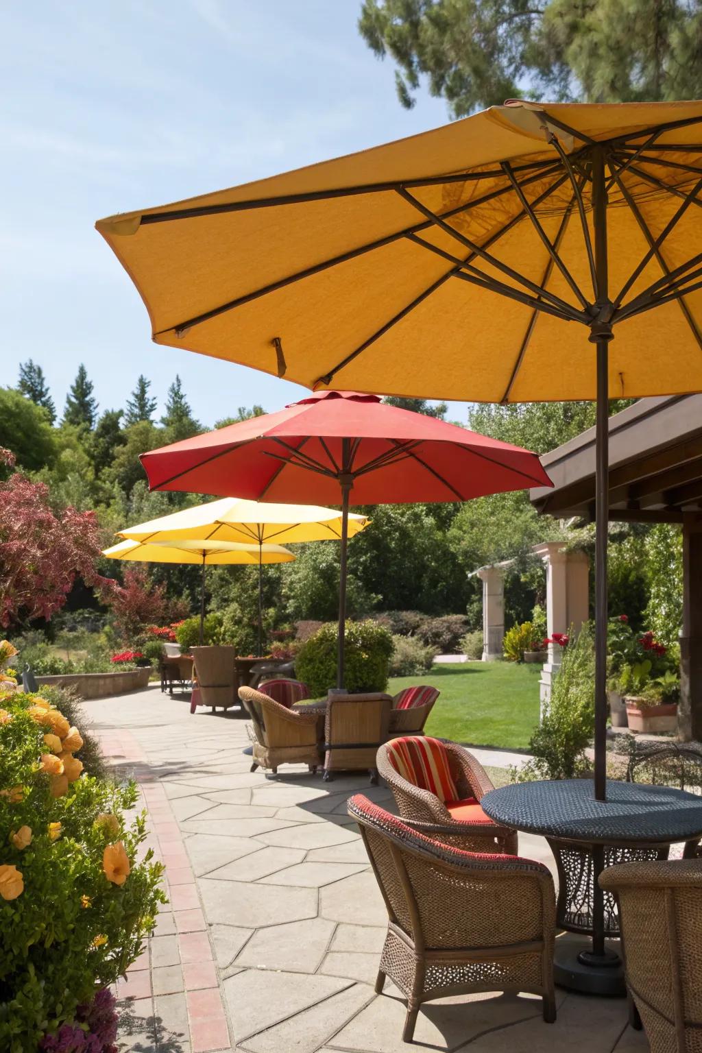 Shade offers comfort on sunny days.