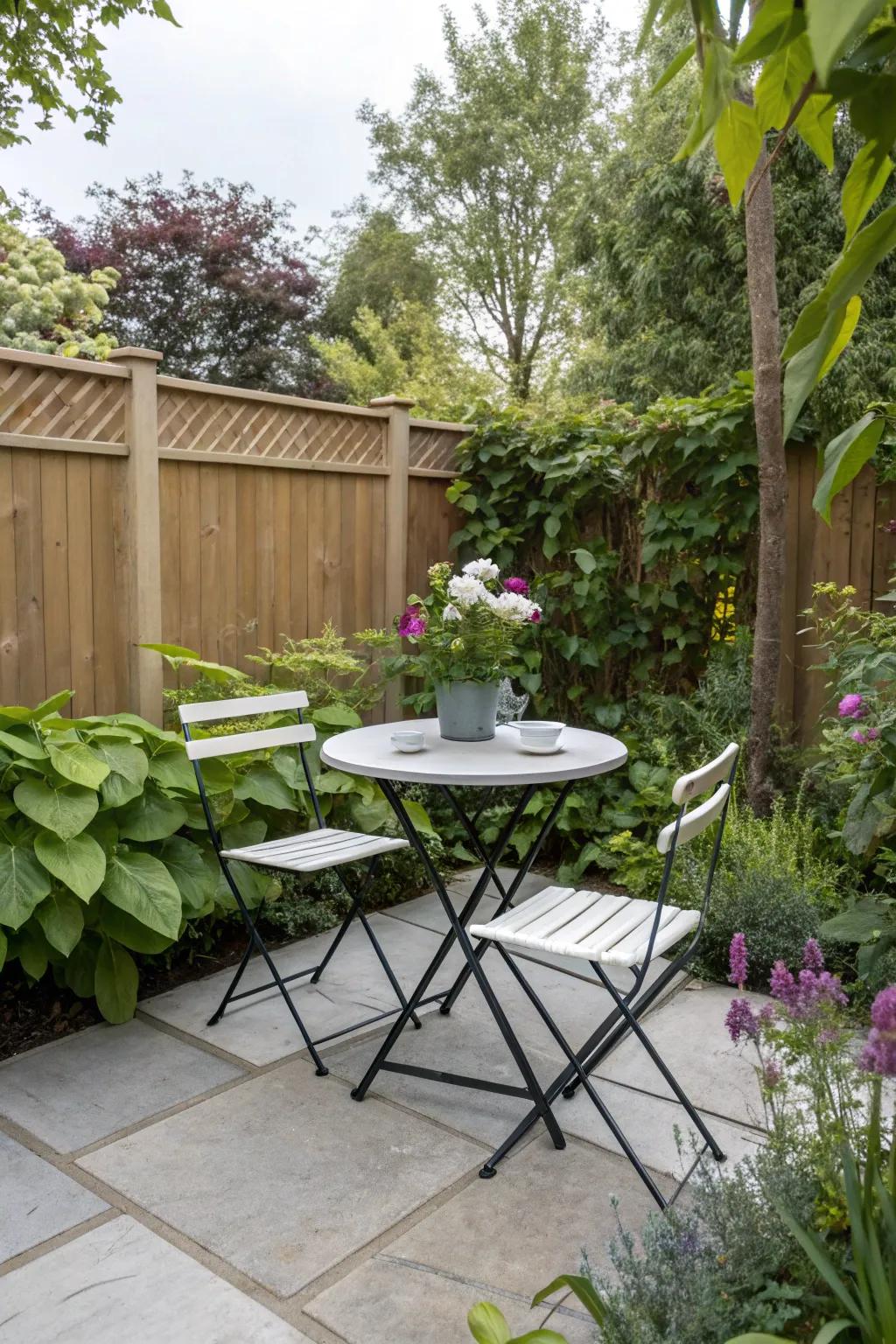 Folding tables are ideal for flexible and space-saving solutions.