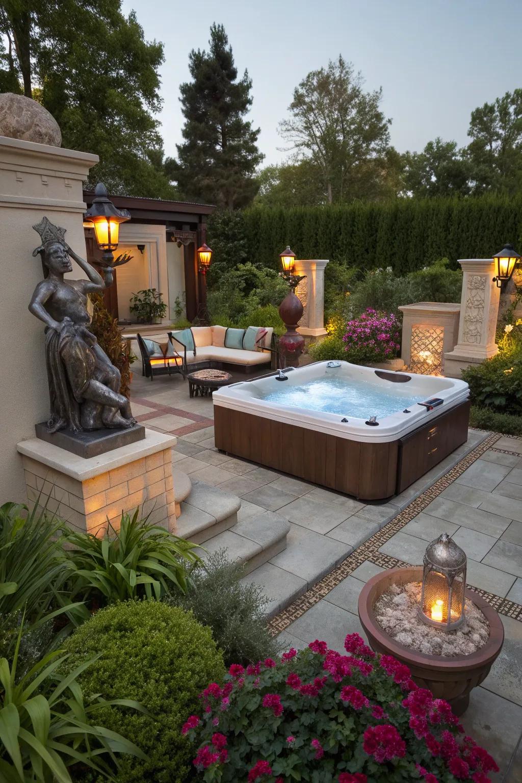 Customization personalizes and enhances your hot tub space.