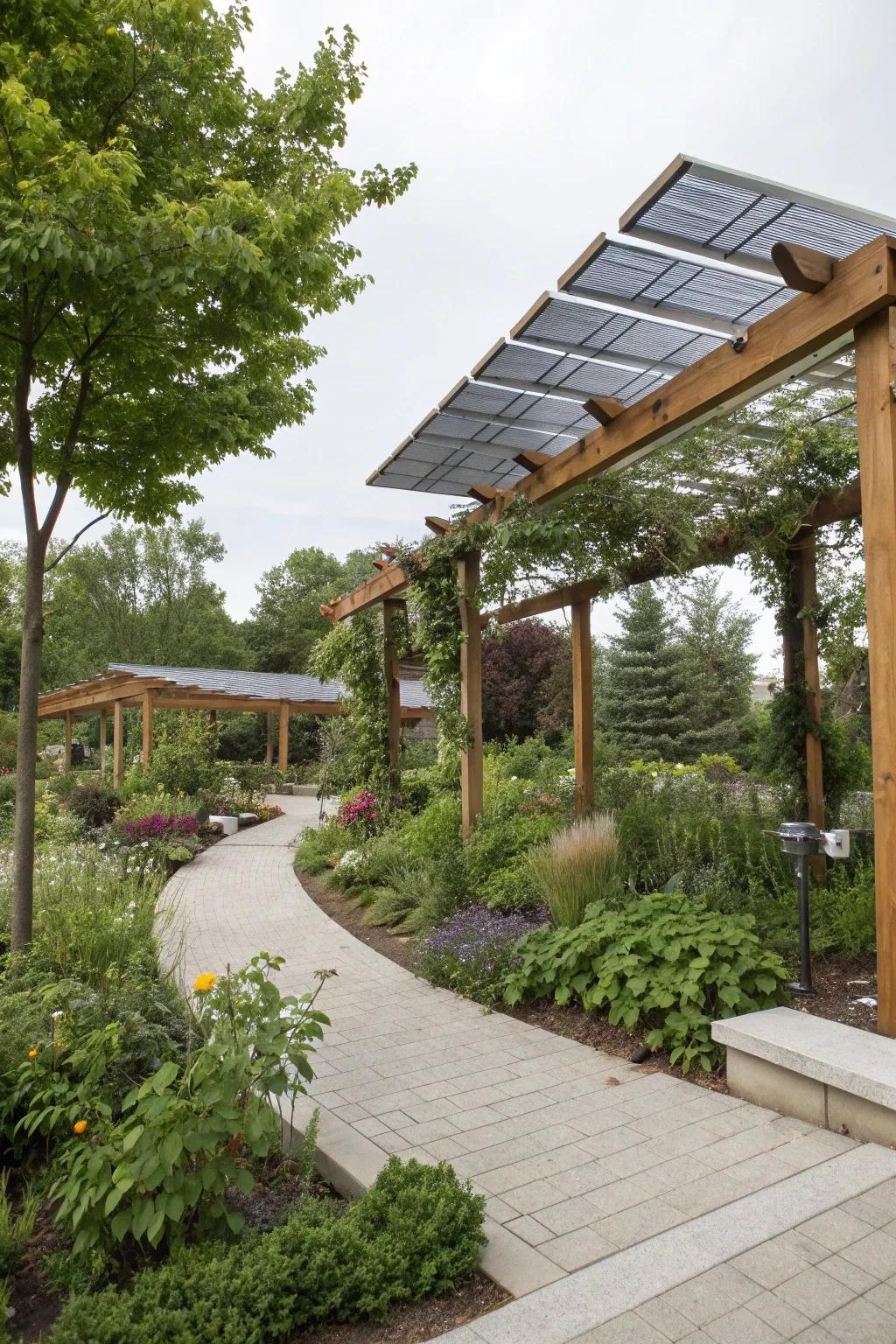 Harness the sun with a solar panel roof.