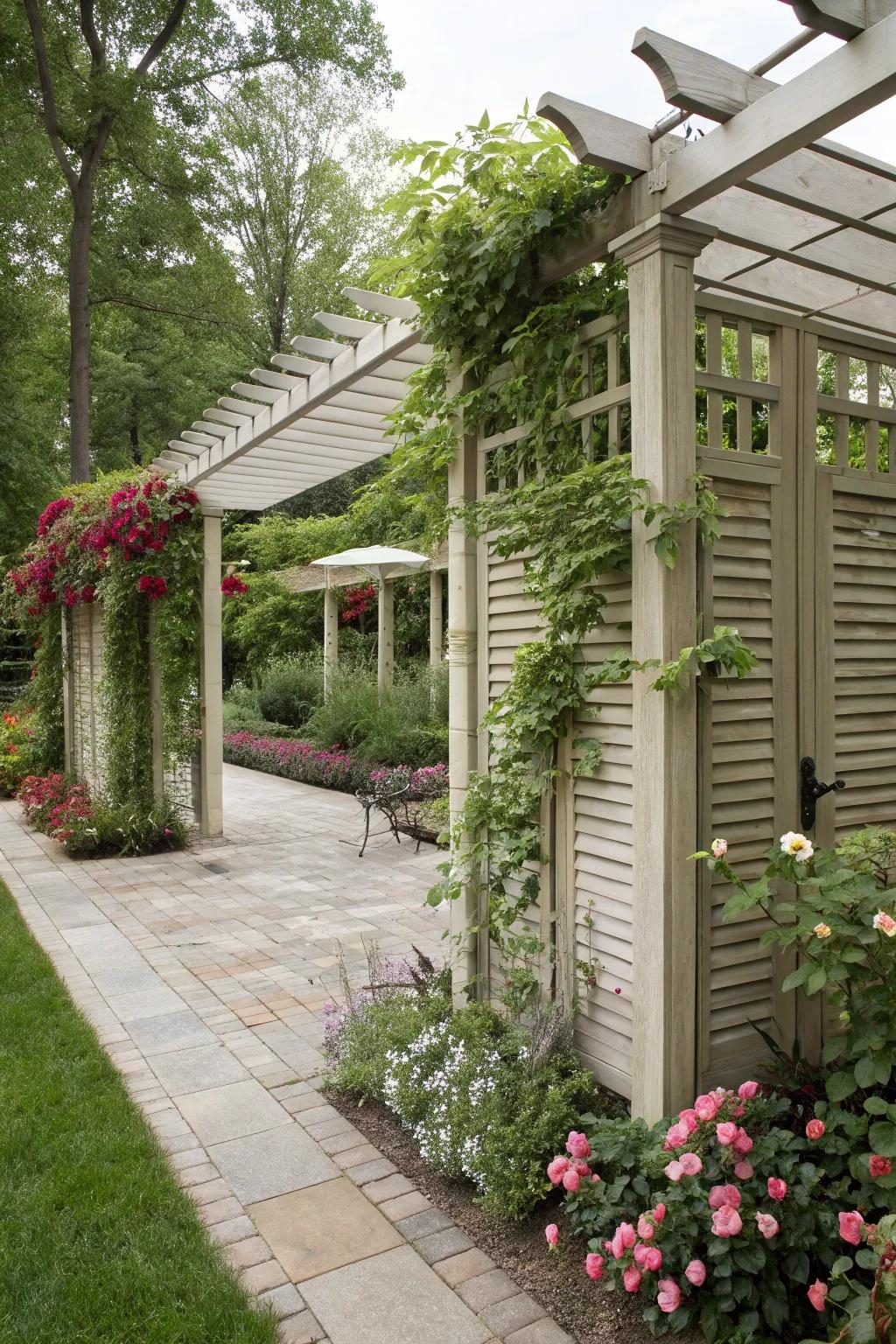 Freestanding screens provide flexible privacy solutions.