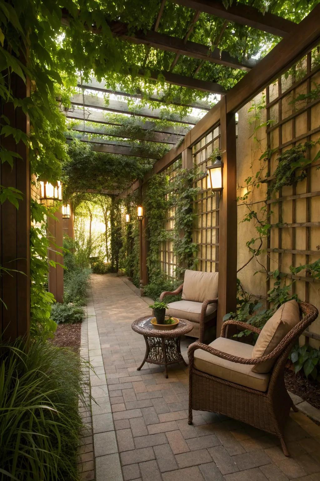Private patio nook for a peaceful retreat.