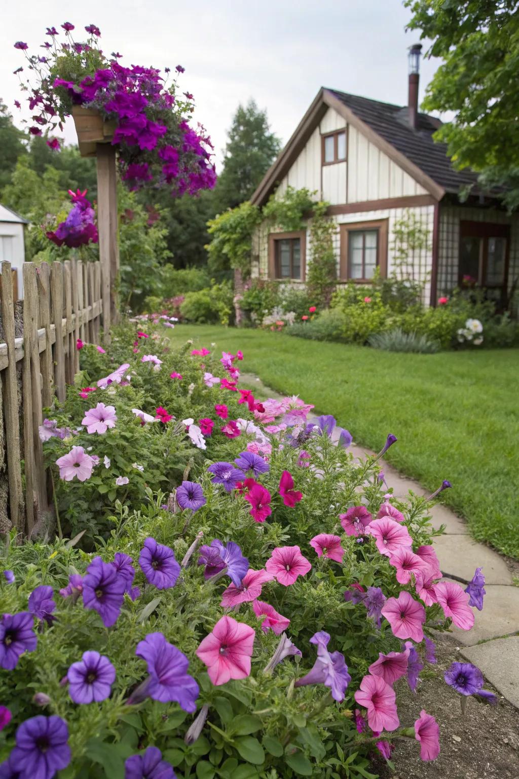Informal petunia gardens exude charm and character.