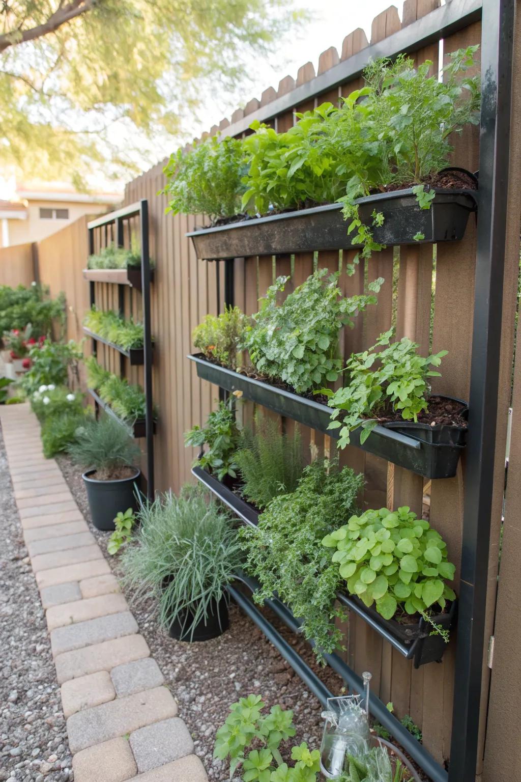 Maximize space with a lush vertical garden.
