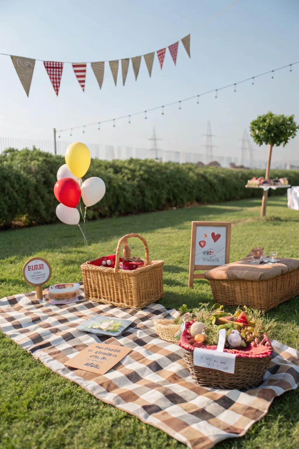 Thematic decor adds a personal touch to your picnic.