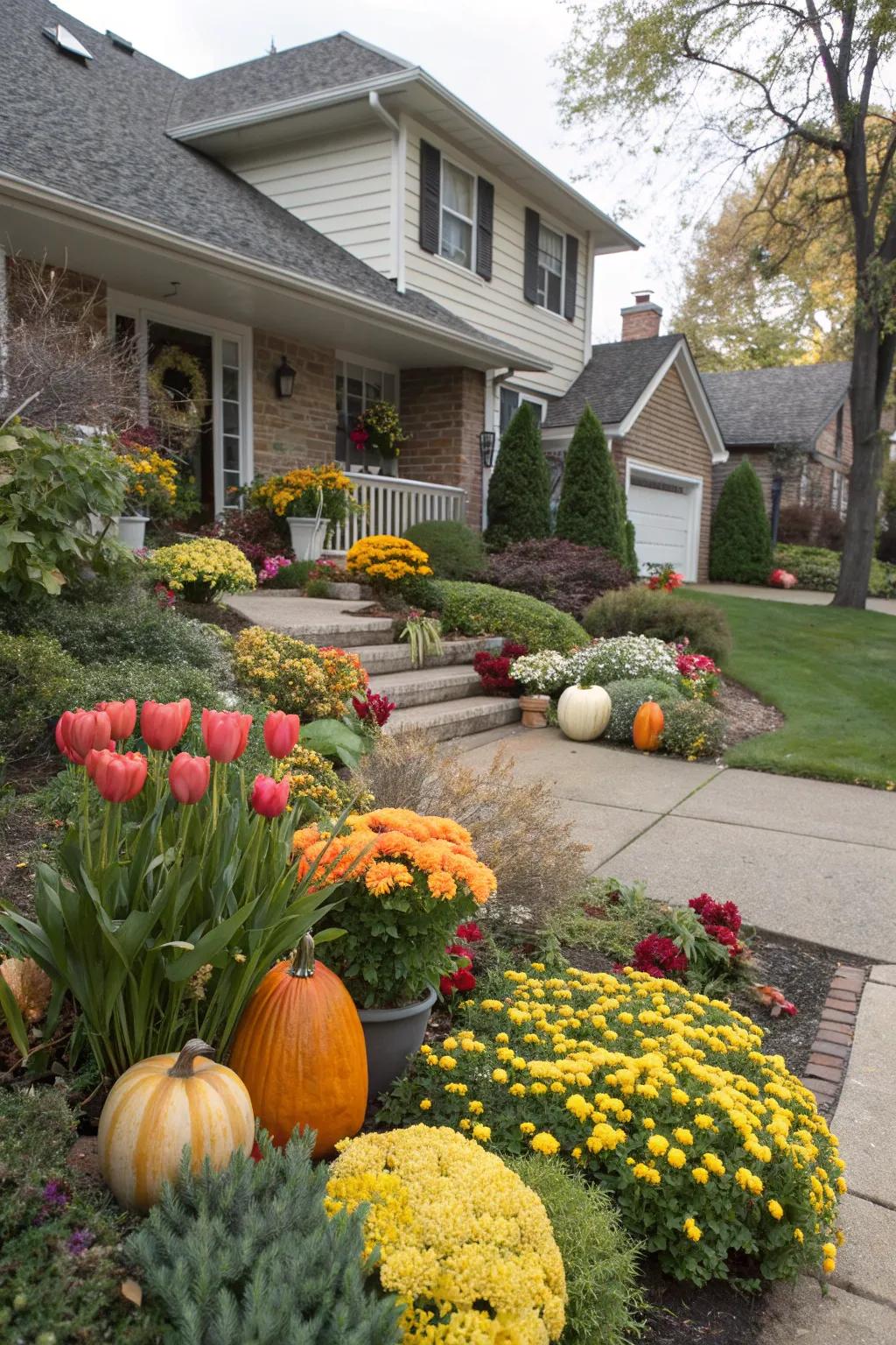 Keep it fresh with seasonal plant adjustments.