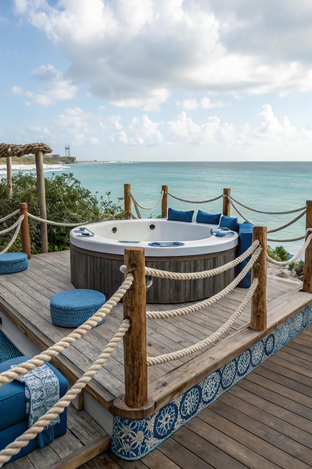 Bring the coast to your backyard with nautical elements.