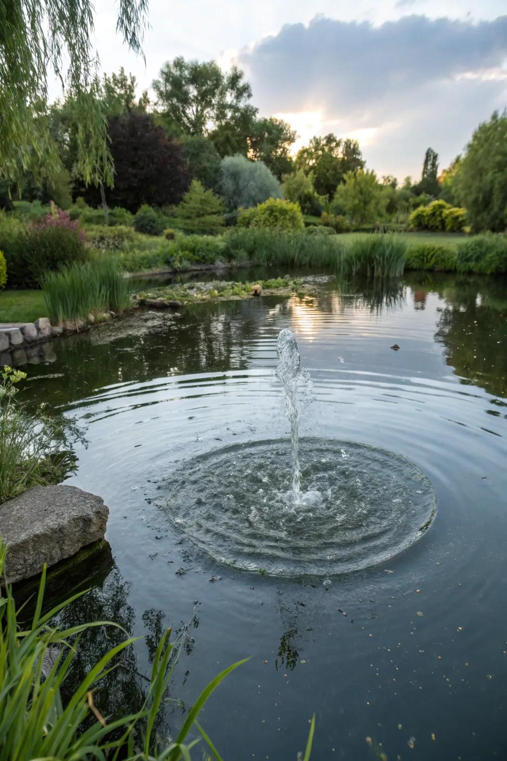 Enhance tranquility with a bubbling water feature.