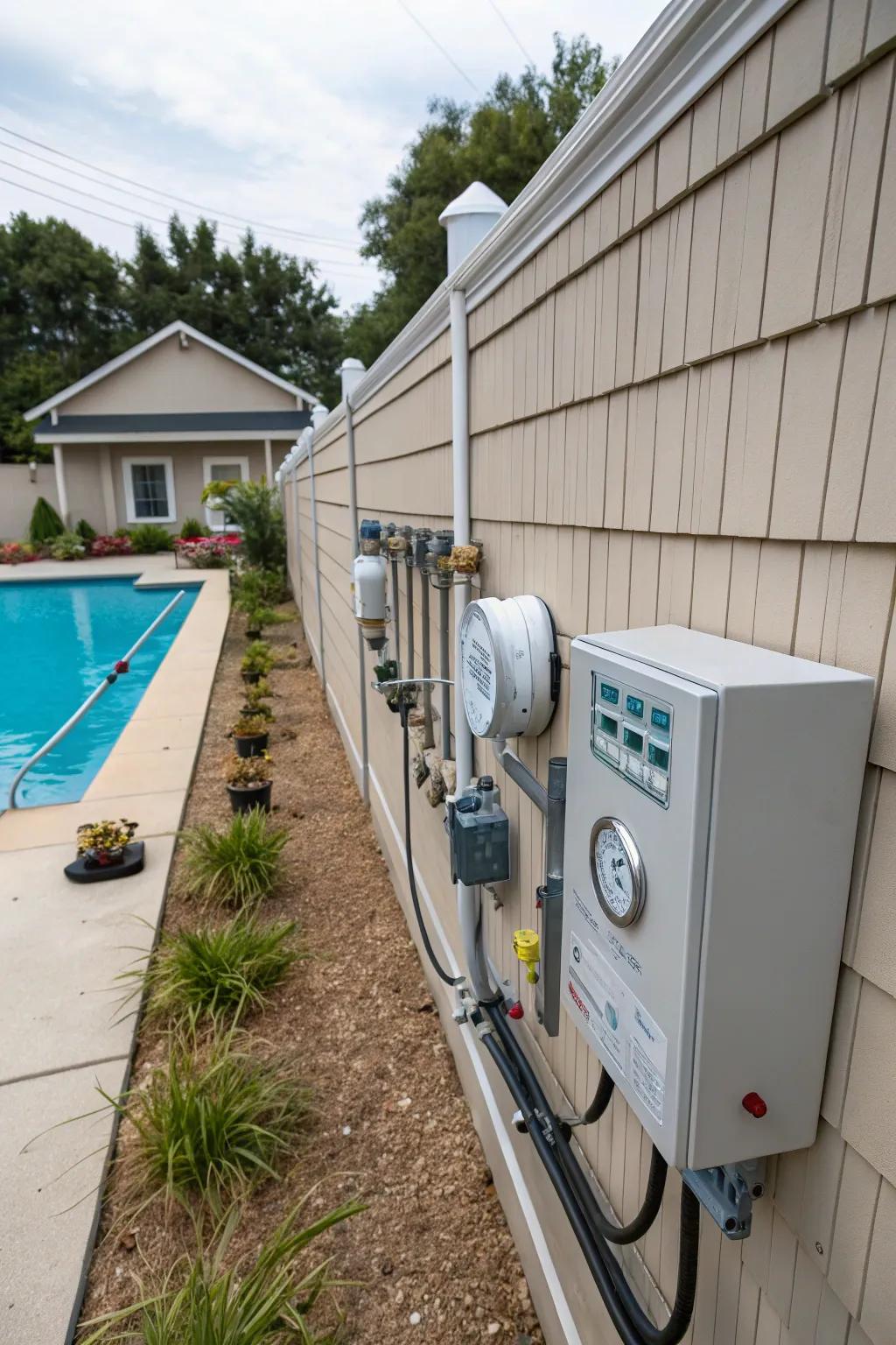 Wall-mounted equipment saves space and enhances accessibility.