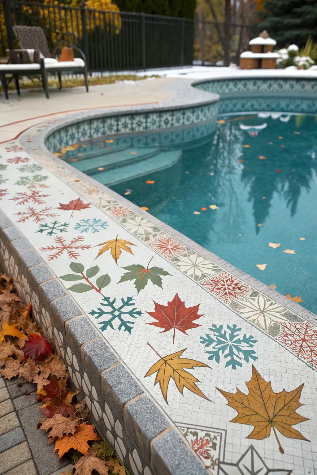 Seasonal mosaics keep your pool dynamic.