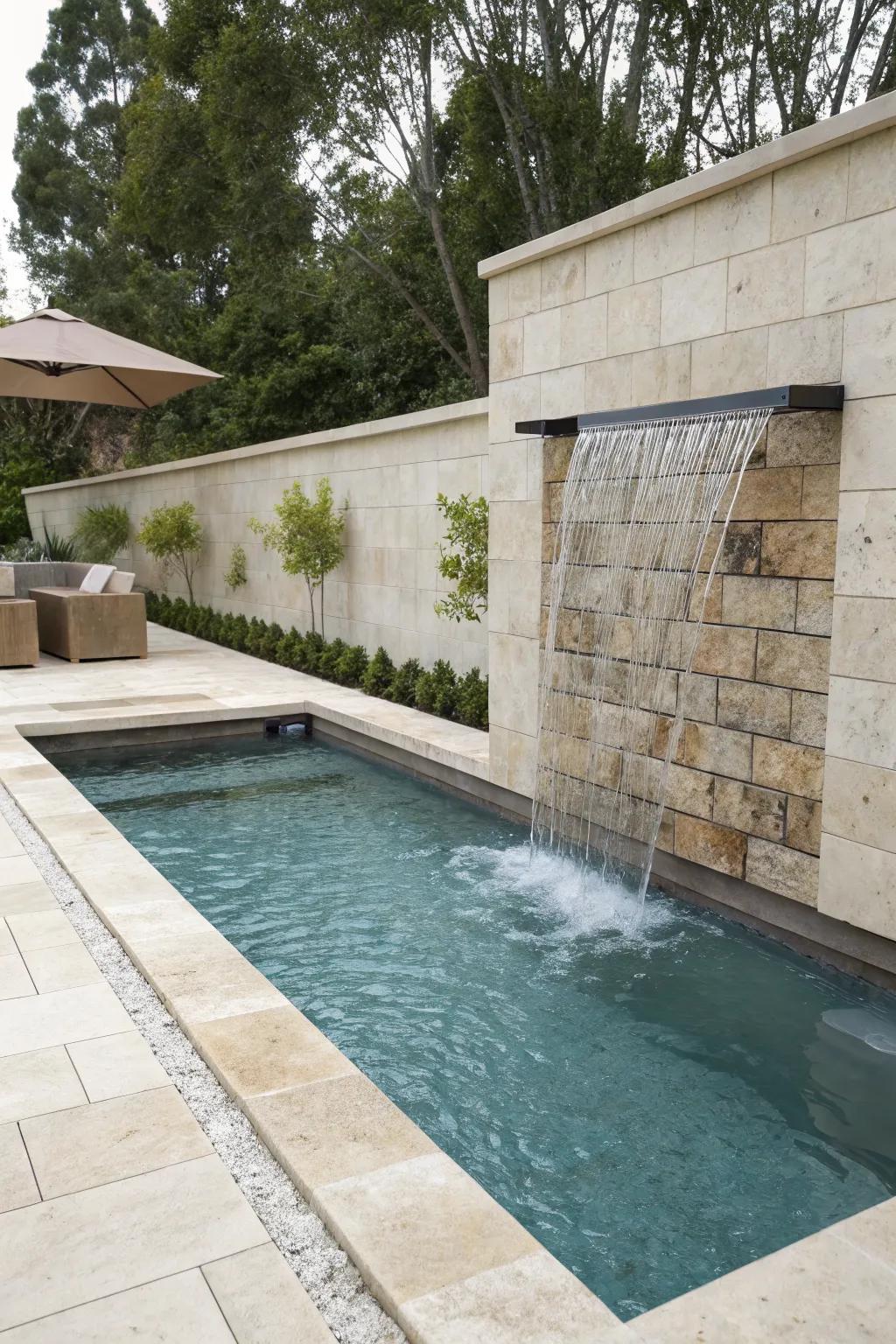 Wall-mounted fountains save space and add elegance.