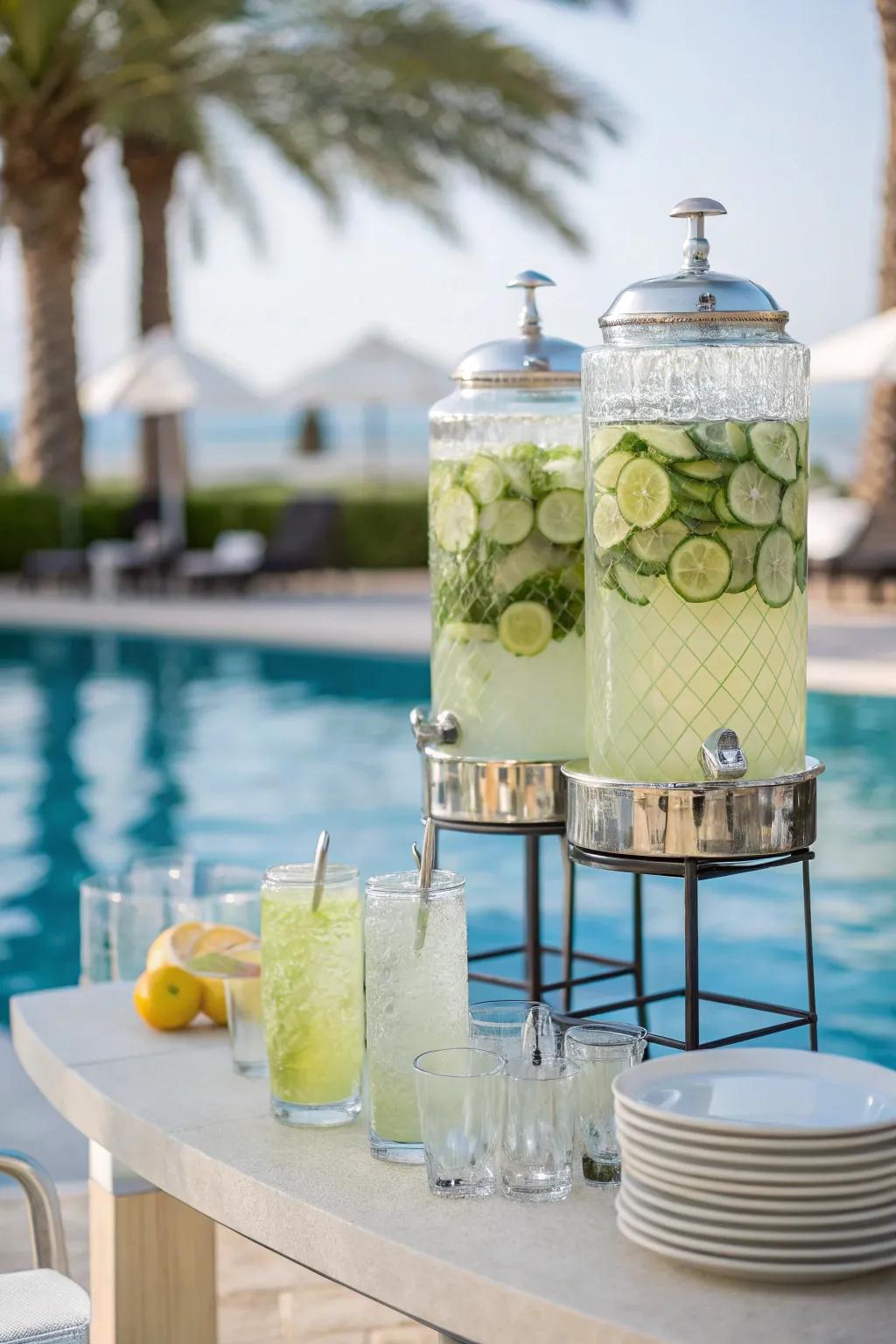 Drink dispensers add style and function to your brunch.