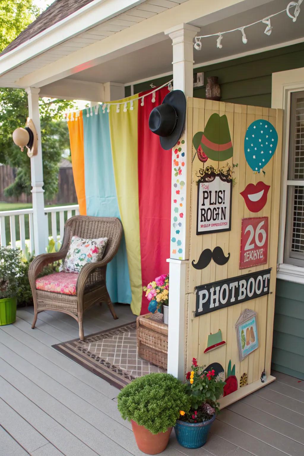Photo booths add an element of playful fun.