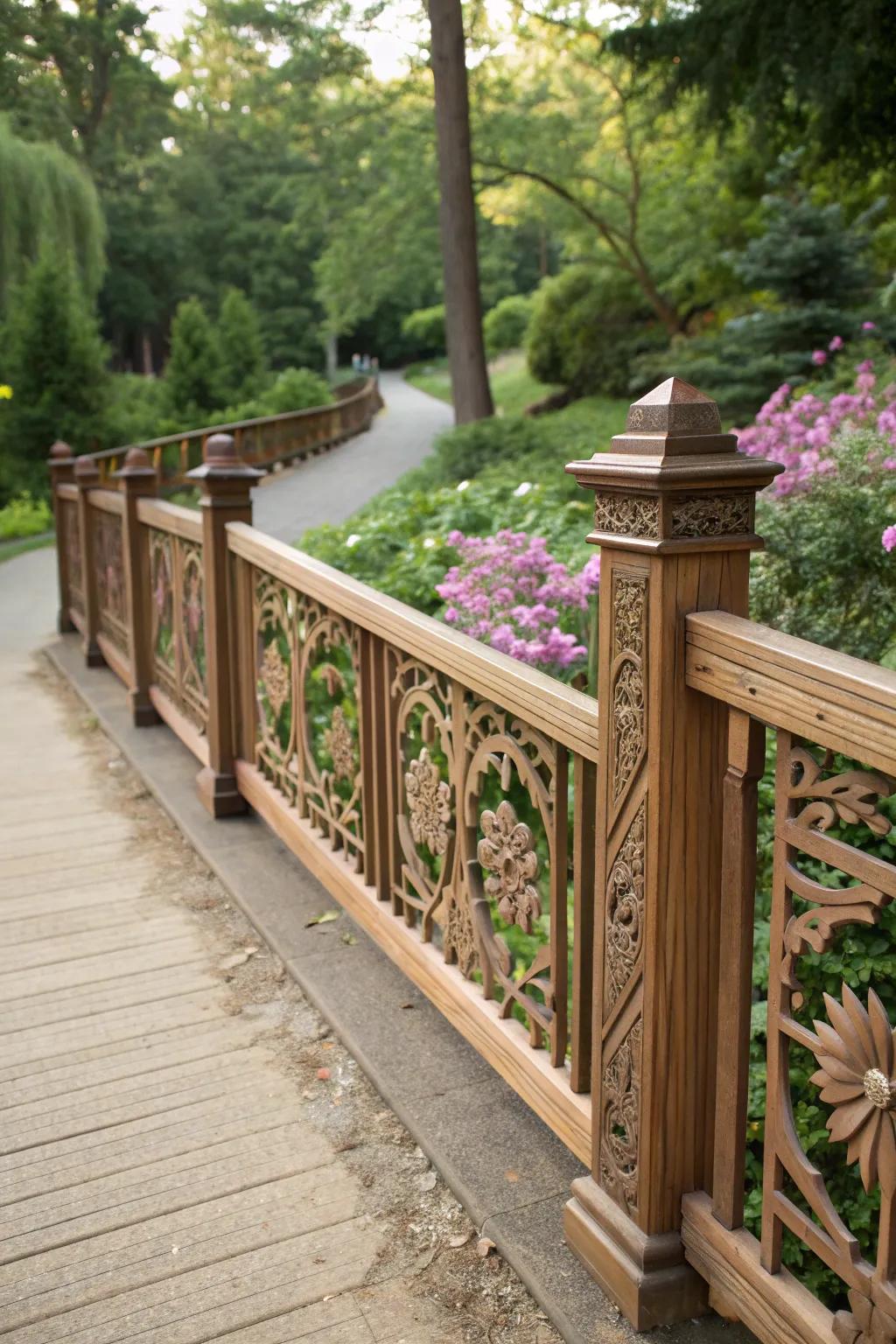 Transform your railings with artistic inlays.