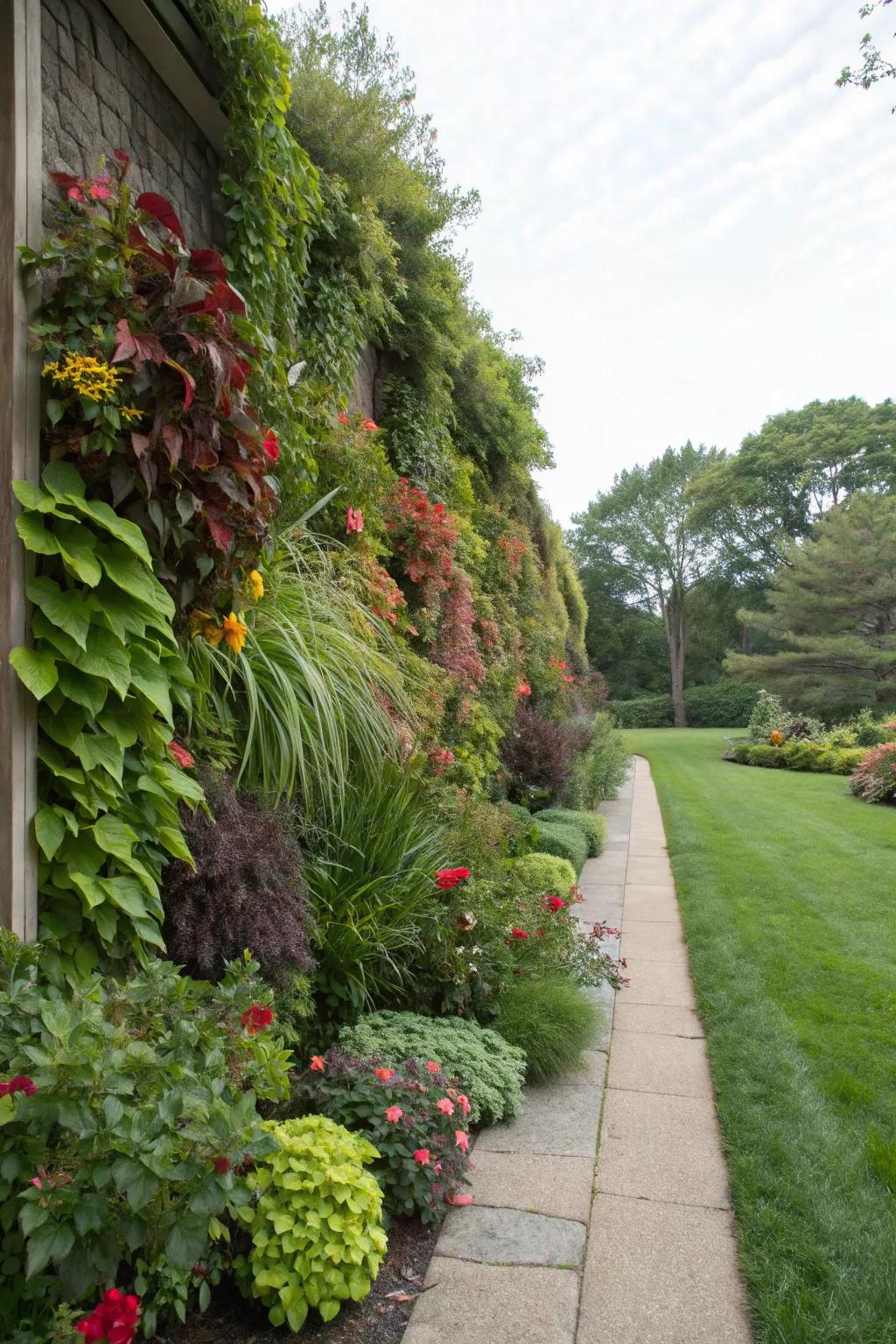 Living walls create a beautiful, green privacy screen.