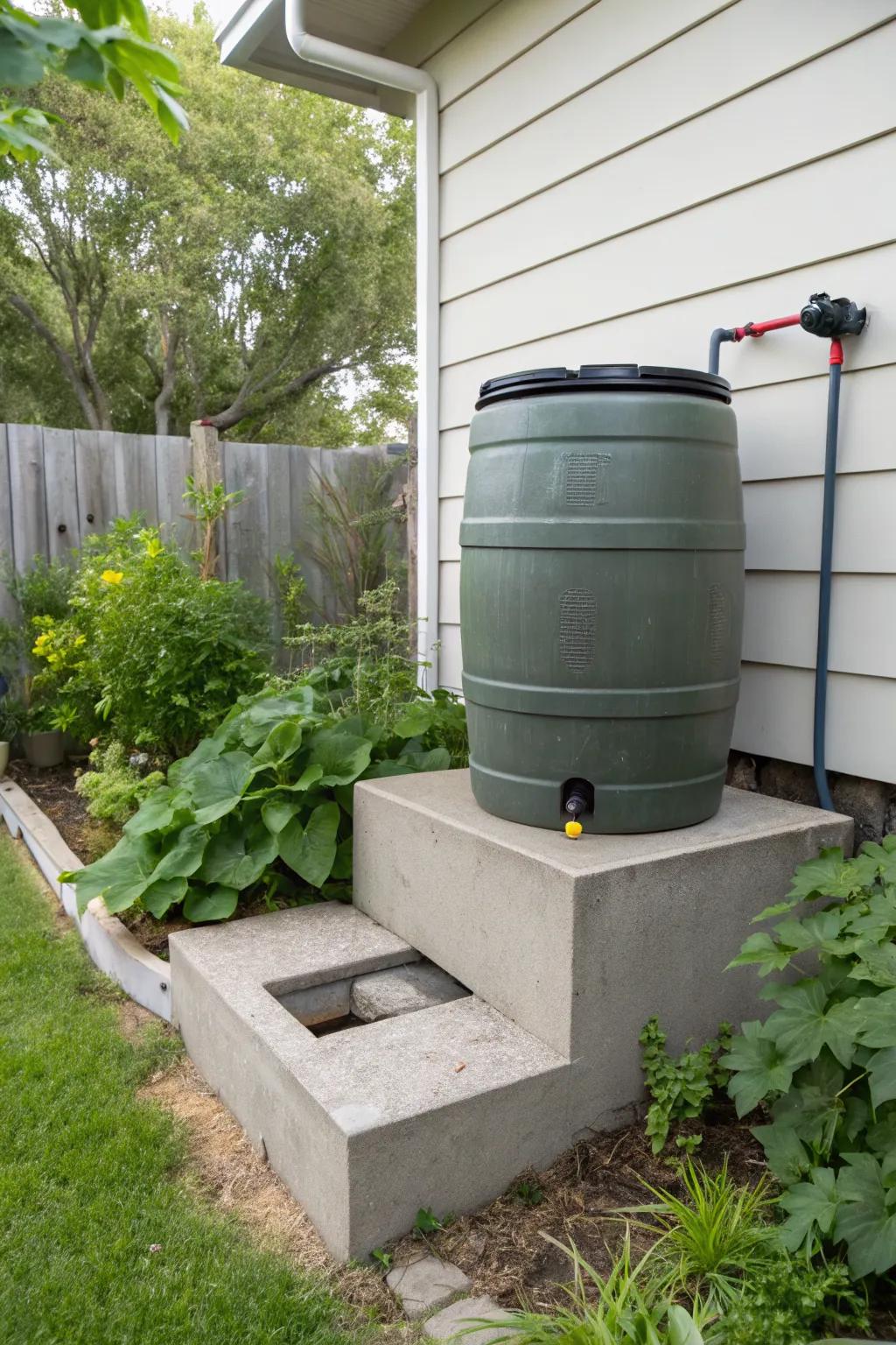 A minimalist concrete stand for a modern garden aesthetic