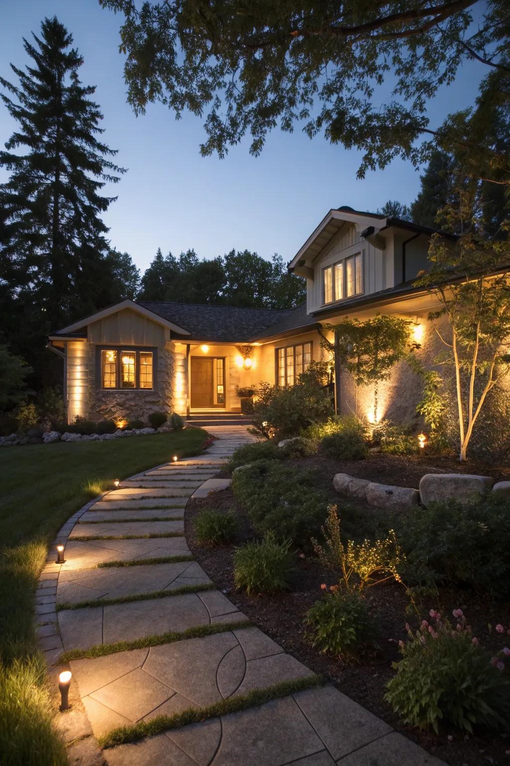 Strategic lighting enhances the beauty and safety of your home.