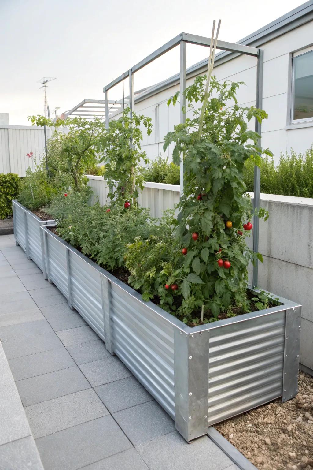 Galvanized steel beds offer a modern and durable solution.