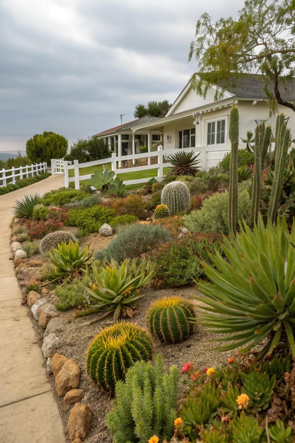 Drought-resistant plants are stylish and practical for dry climates.