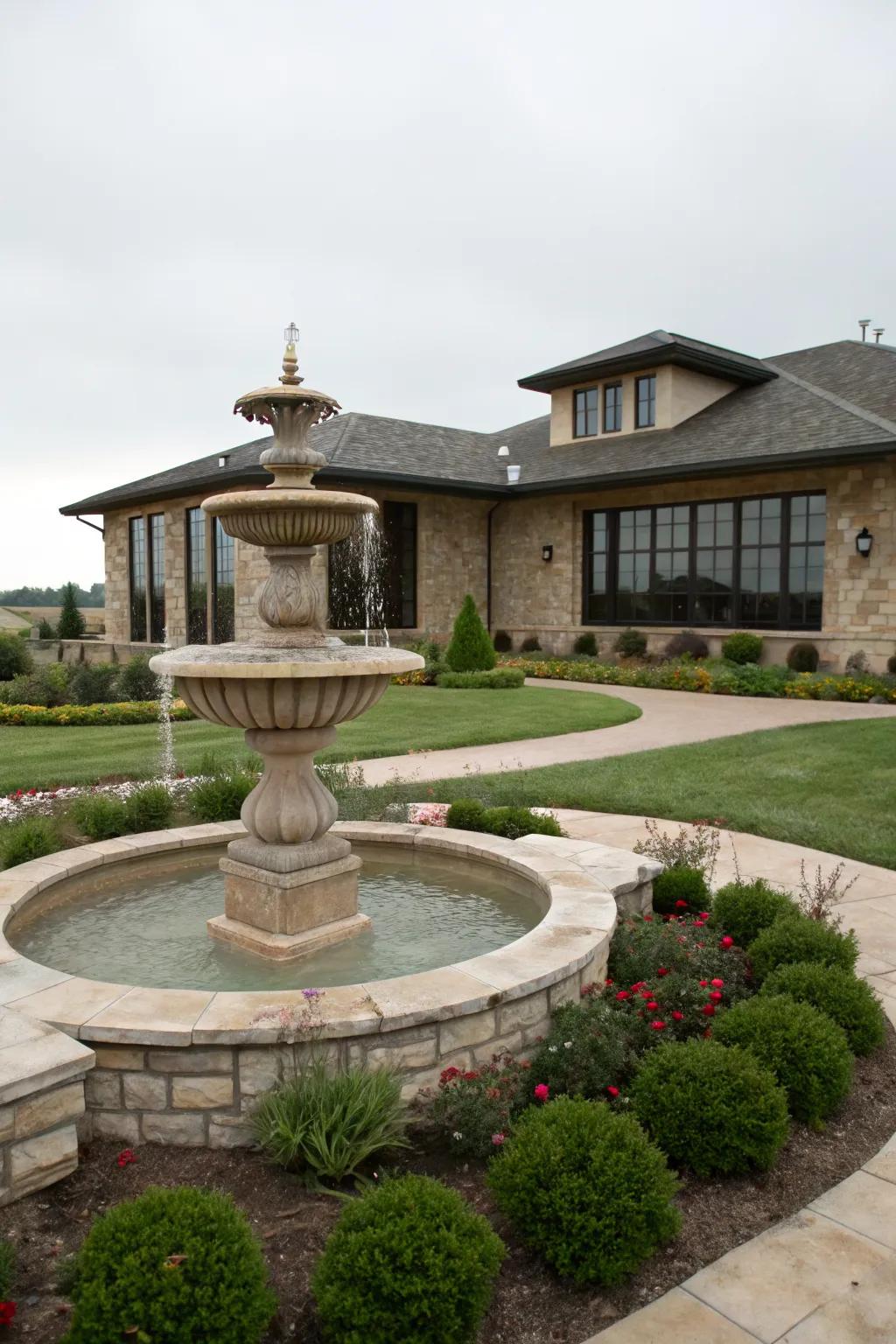 A water feature adds elegance and tranquility to your landscape.