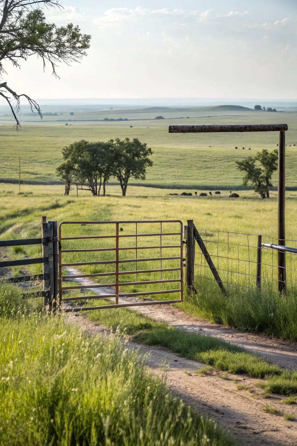 Cattle guards add authenticity and function to your ranch entrance.