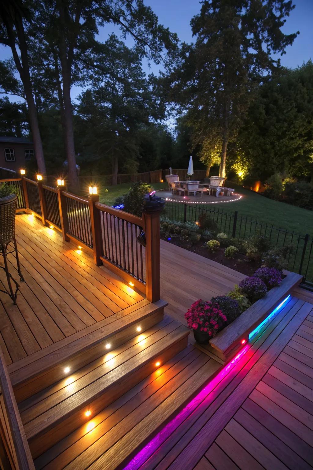 Infuse fun with color-changing recessed lights.