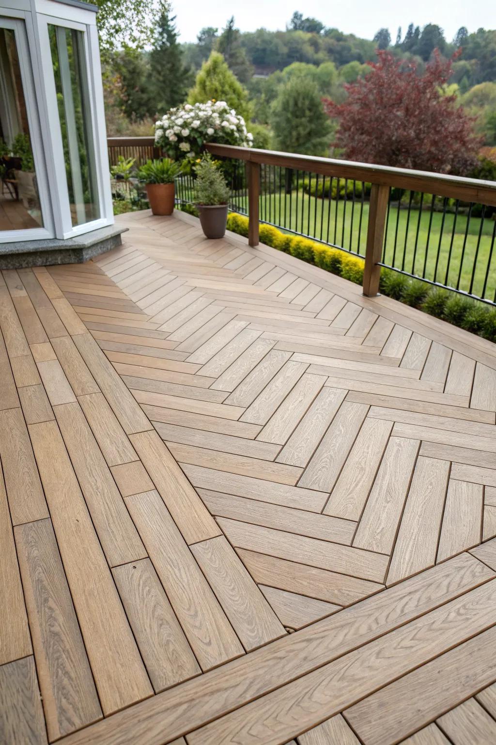Add visual interest with artful board patterns.