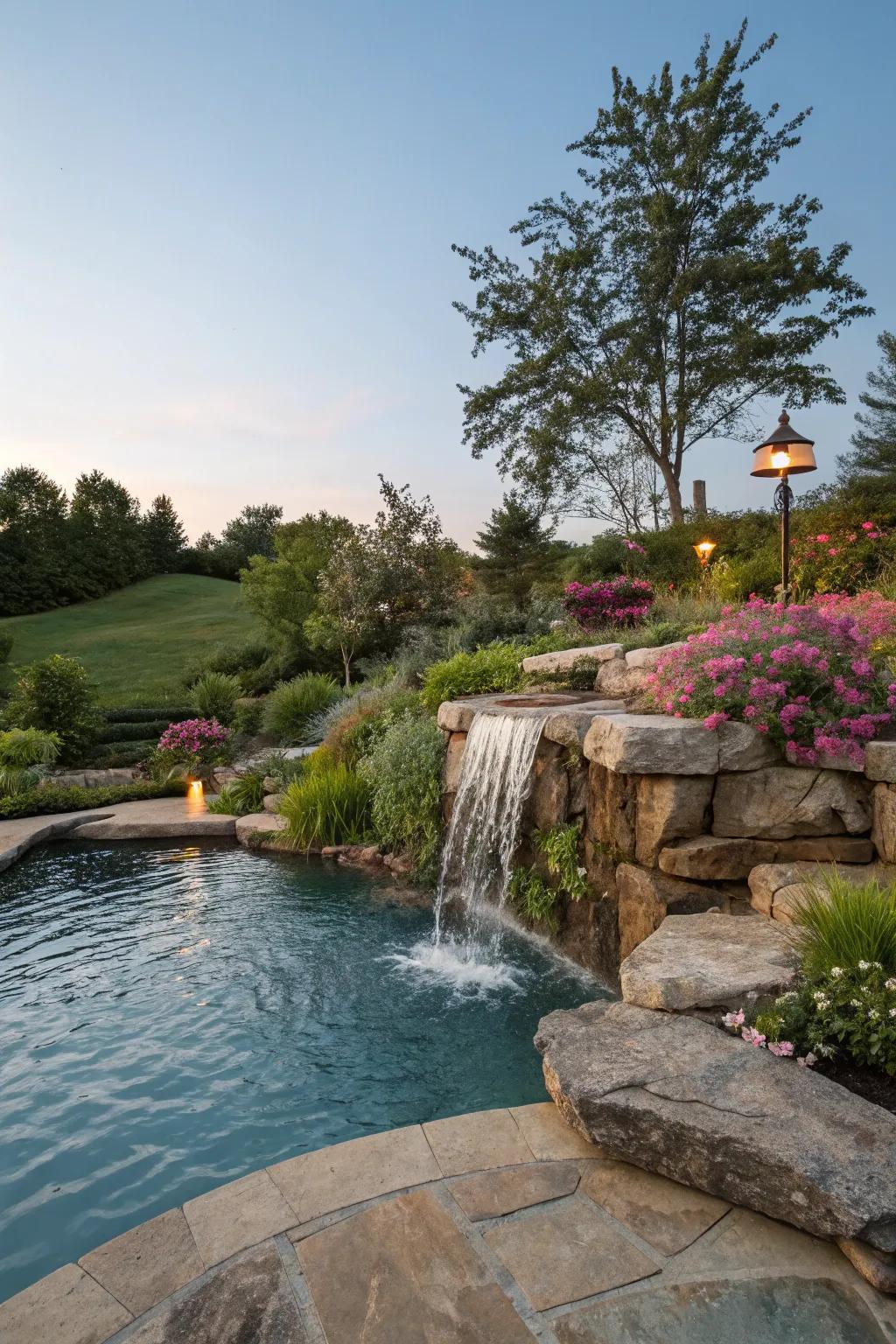 A gentle slope creates a soothing soundscape.
