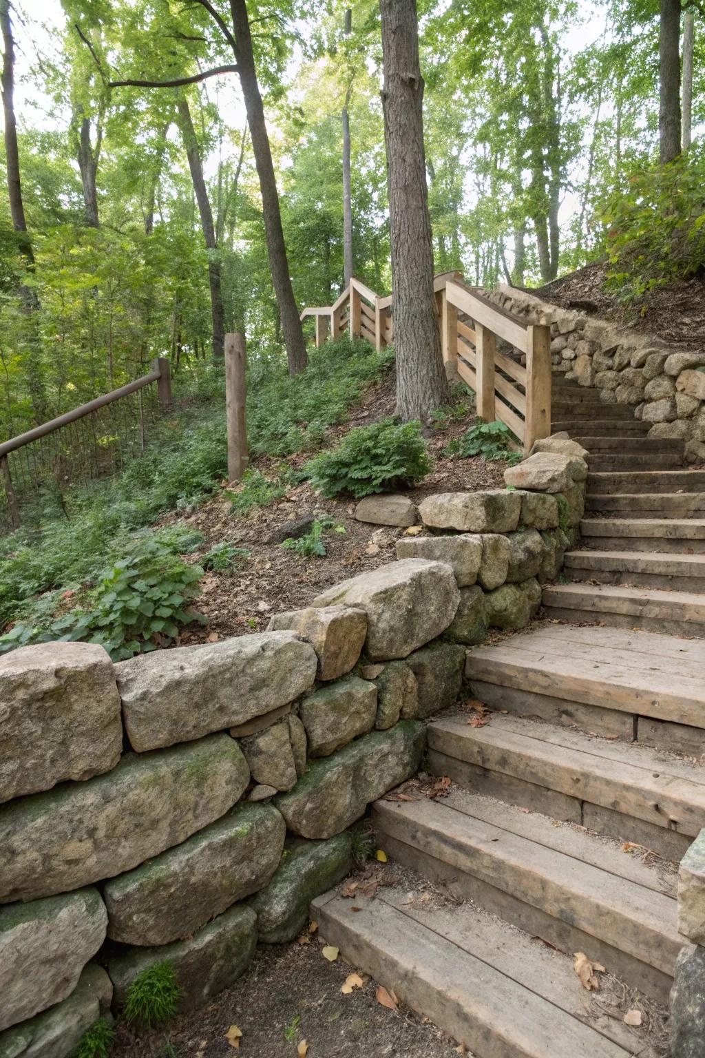 Rustic charm with natural elements.