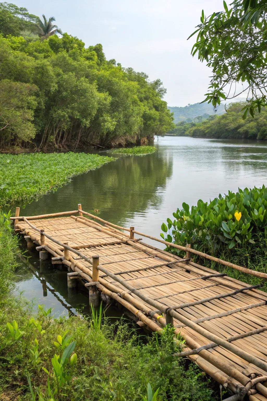An eco-conscious dock choice blending seamlessly with nature.