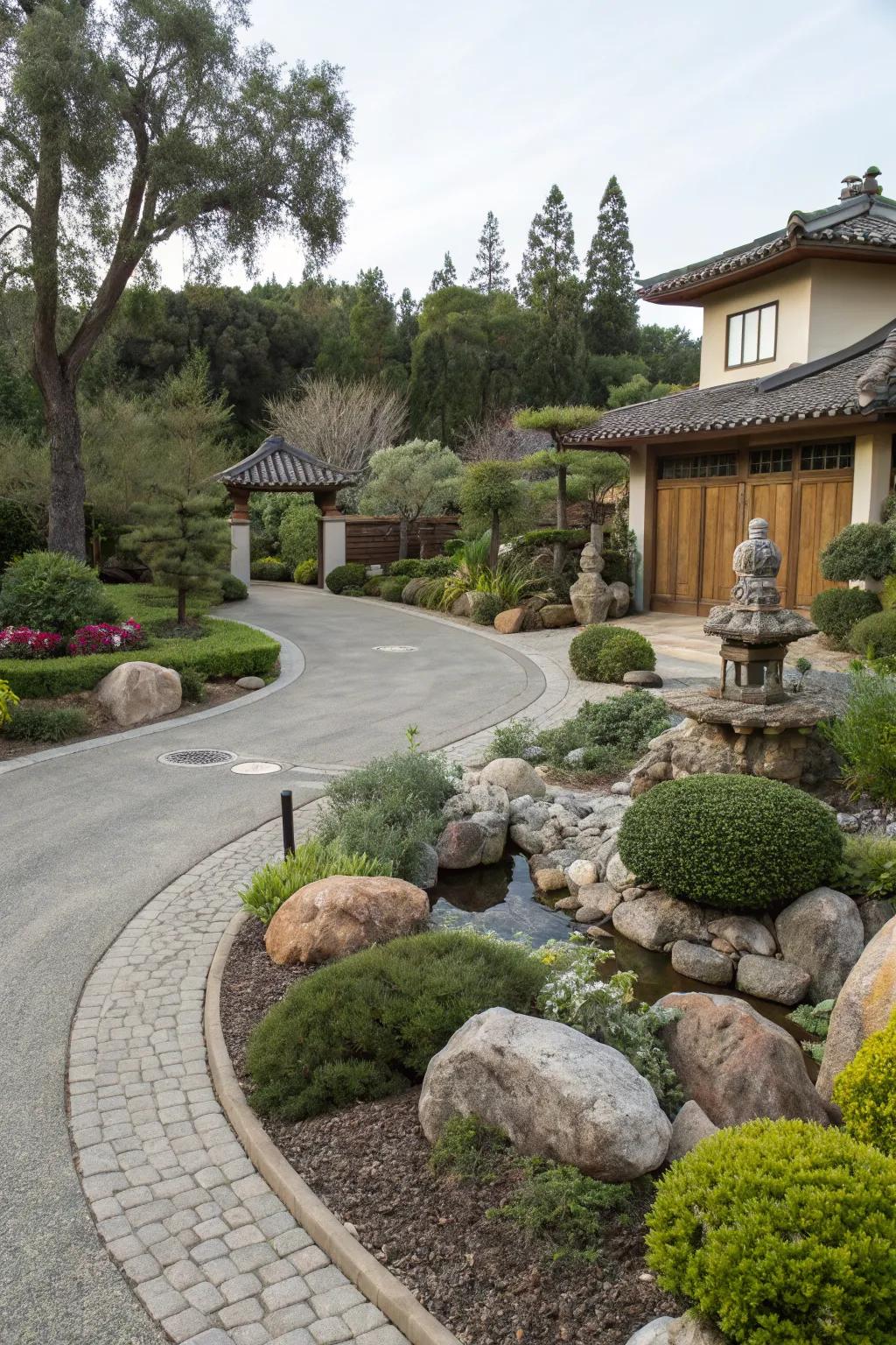 Themed gardens create a unique focal point.