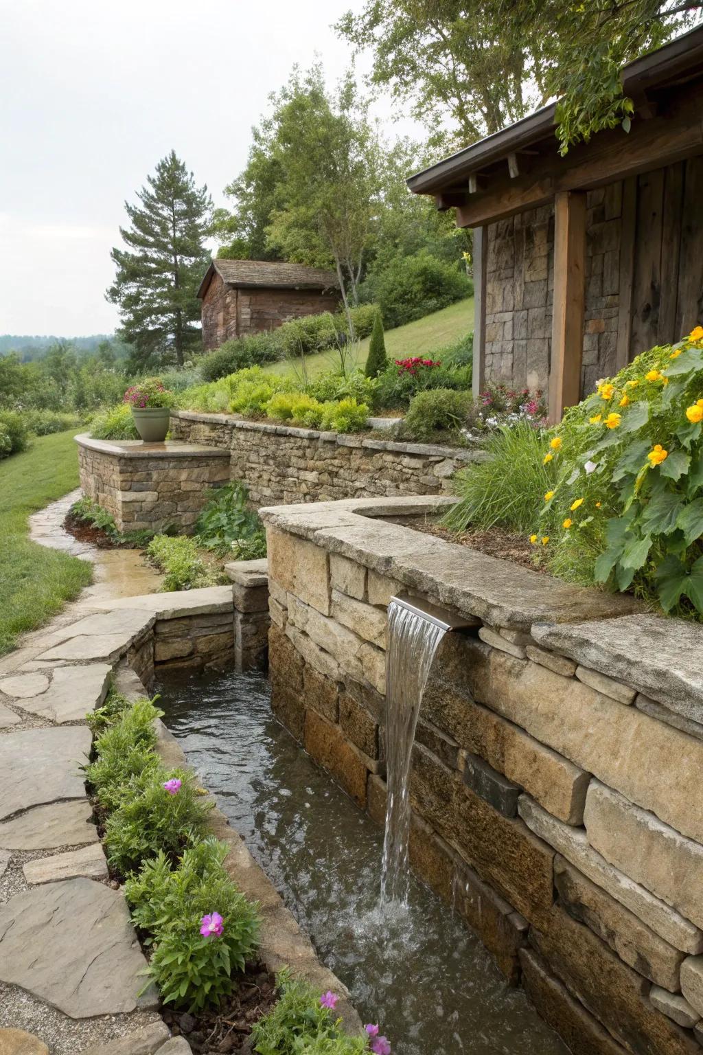 Serenity with a water feature in your garden.