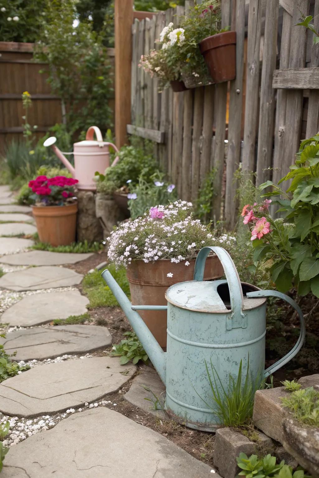 Rustic accessories bring a touch of history and charm.