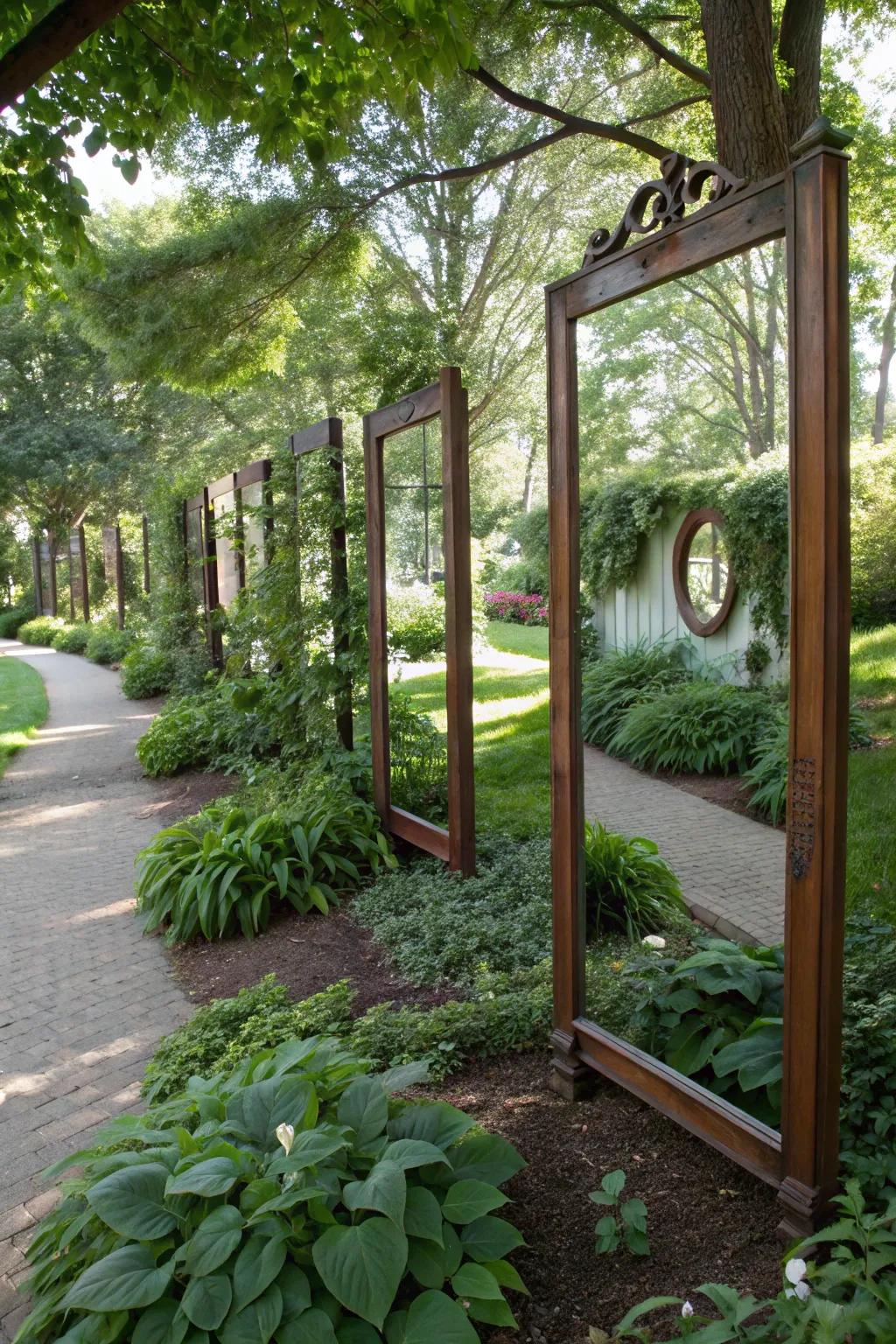 Reflective surfaces can brighten and expand shaded areas.
