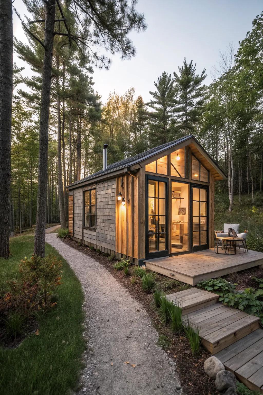 A modern twist on a traditional shed cabin