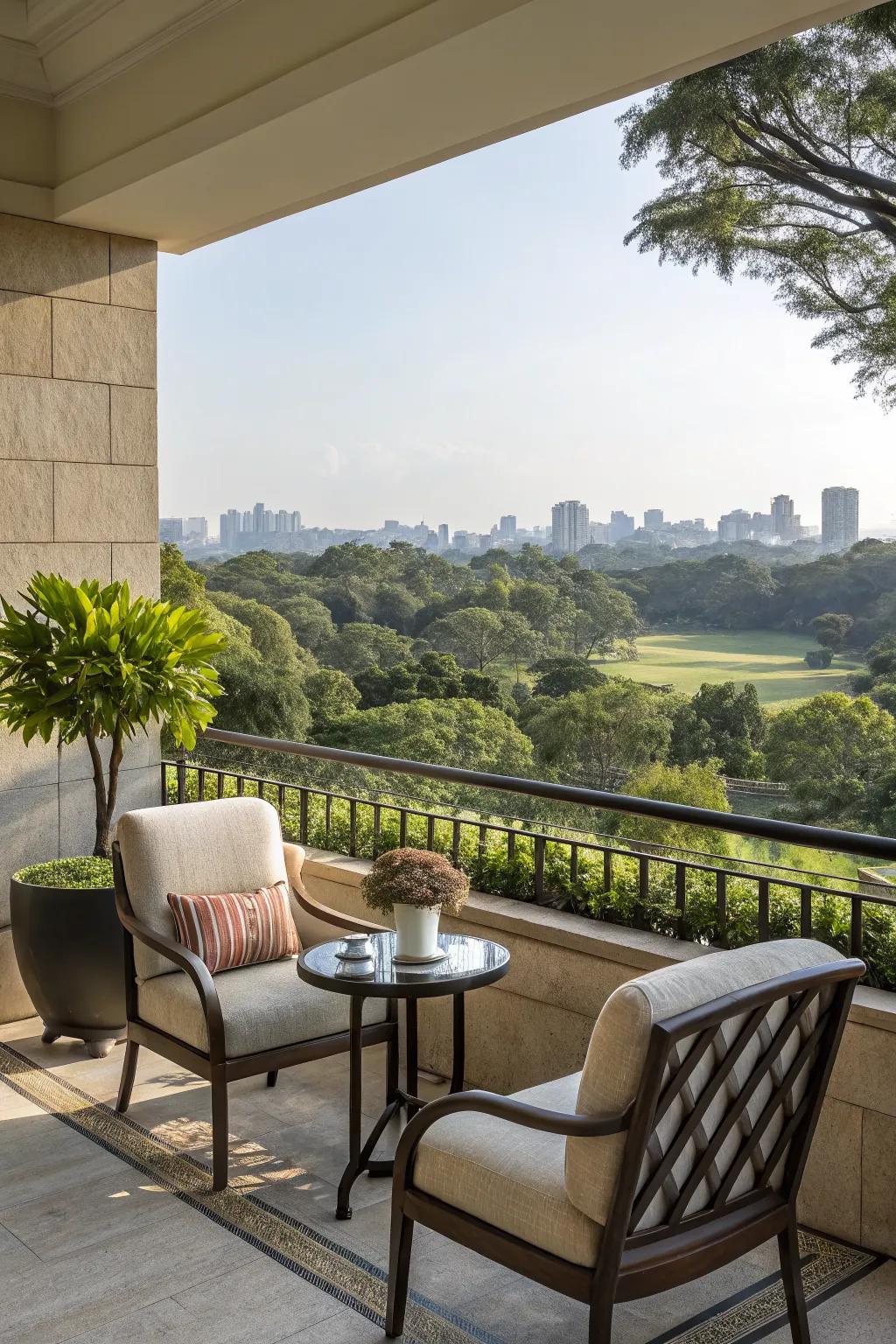 Enjoy the views with well-placed seating.