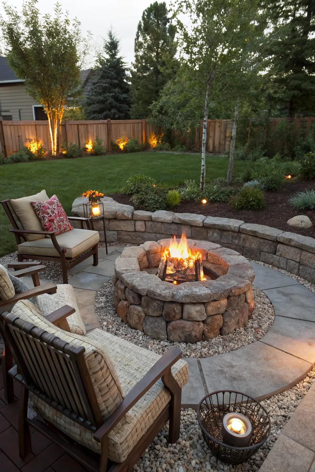 Warm up your nights with a cozy, DIY fire pit.